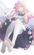 artist:drive_shot body_wings character:mika_(blue_archive) feathered_wings hair_accessories hair_bun halo in-series_category:tea_party in-series_category:trinity_general_school long_hair pink_hair series:blue_archive yellow_eyes // 1250x1999 // 2.0MB