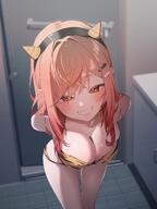 alternate_outfit artist:inuinuo_gataken character:ichijou_ririka horns in-series_category:dev_is in-series_category:hololive_japan in-series_category:regloss long_hair orange_eyes orange_hair series:hololive // 2618x3491 // 718KB