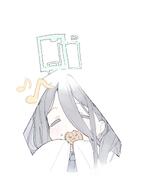 artist:Patanda black_hair character:aris_(blue_archive) hair_down_the_middle halo in-series_category:game_development_department in-series_category:millenium_science_school long_hair series:blue_archive // 1200x1600 // 425KB