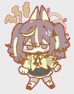 anger_vein artist:uhay brown_hair cat_ears character:lena_(blue_archive) chibi halo in-series_category:occult_research_society in-series_category:wild_hunt_academy_of_arts purple_eyes series:blue_archive short_hair sweater twin_tails // 1634x2063 // 229KB