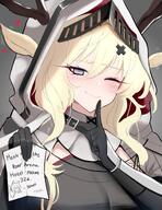 antlers beauty_mark character:viviana_(arknights) english_text in-series_category:elafia in-series_category:kazimierz in-series_category:leithanien meta:artist_request meta:source_request series:arknights // 3160x4096 // 876KB