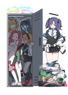 animal_ears artist:maton blonde_hair blue_eyes blue_hair cat_ears cat_girl cat_tail character:aris_(blue_archive) character:midori_(blue_archive) character:momoi_(blue_archive) character:yuuka_(blue_archive) character:yuzu_(blue_archive) green_eyes hair_down_the_middle halo in-series_category:game_development_department in-series_category:millenium_science_school in-series_category:seminar long_hair mechanical_halo pink_eyes purple_eyes purple_hair red_hair series:blue_archive short_hair side_ponytail tail twin_tails // 2618x3652 // 3.6MB