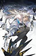 artist:saturn bird_girl black_hair blonde_hair blue_eyes character:ch'en_qianyu character:endministrator character:perlica dragon_girl dragon_horns head_wings horns in-series_category:liberi in-series_category:lung long_hair series:arknights series:arknights:_endfield short_hair twin_tails // 777x1200 // 175KB