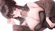 alternate_outfit artist:mochirong black_hair character:rio_(blue_archive) dress hair_accessories hair_braid hair_bun halo in-series_category:millenium_science_school in-series_category:seminar low-cut_dress mechanical_halo red_eyes series:blue_archive sweaty // 3840x2160 // 861KB