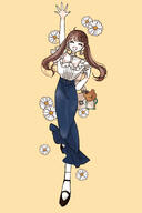 artist:yasu_urayaka brown_hair casual_clothes long_hair series:original twin_tails // 1335x2000 // 268KB