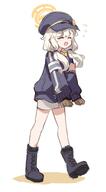 artist:ideolo blonde_hair character:aoba_(blue_archive) halo in-series_category:freight_logistics_department in-series_category:highlander_railroad_academy series:blue_archive twin_tails // 673x1218 // 60KB