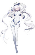 artist:ryoa526 beauty_mark bodysuit character:himari_(battle)_(blue_archive) character:himari_(blue_archive) elf flushed_face halo in-series_category:millenium_science_school in-series_category:super_phenomenon_task_force long_hair pointed_ears purple_eyes series:blue_archive twin_tails white_hair // 2503x3908 // 1.6MB