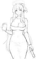 alternate_outfit artist:reia character:noa_(blue_archive) dongtan_dress dress halo in-series_category:millenium_science_school in-series_category:seminar low-cut_dress mechanical_halo series:blue_archive // 1247x2048 // 171KB