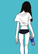 artist:yasu_urayaka black_hair lingerie long_hair midriff pajamas series:original // 1413x2000 // 152KB