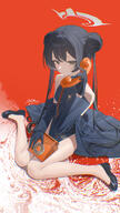 artist:kkira634 black_eyes black_hair character:kisaki_(blue_archive) hair_braid hair_bun halo in-series_category:genryumon in-series_category:shanhaijing_secondary_school qipao series:blue_archive twin_tails // 3240x5760 // 13MB