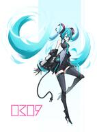 alternate_outfit artist:gabang blue_hair character:hatsune_miku long_hair series:vocaloid tail twin_tails // 3034x4096 // 477KB