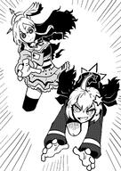 artist:jepy beauty_mark bird_girl character:reisa_(blue_archive) character:suzumi_(blue_archive) halo head_wings in-series_category:trinity_general_school in-series_category:trinity_vigilante_crew long_hair monochrome series:blue_archive twin_tails // 1451x2048 // 392KB