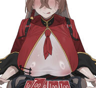 animal_ears artist:mimyo brown_hair character:rumi_(blue_archive) condom flushed_face fox_ears fox_girl in-series_category:black_tortoise_promenade in-series_category:shanhaijing_secondary_school long_hair pov series:blue_archive sweaty wet_shirt // 1626x1500 // 1004KB