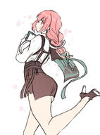 artist:5rwpvc character:tsukushiro_yanagi_(zenless_zone_zero) hair_braid in-series_category:hollow_special_operations_section_6 office_lady pink_eyes pink_hair series:zenless_zone_zero // 1480x2000 // 333KB