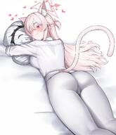 animal_ears artist:aoilico_(onuj25) cat_ears cat_girl cat_tail character:akira_(blue_archive) character:doodle_sensei_(blue_archive) character:sensei_(blue_archive) flushed_face halo in-series_category:dorm_supervisory_unit in-series_category:seven_prisoners in-series_category:wild_hunt_academy_of_arts long_hair pink_eyes pink_hair ponytail series:blue_archive tail // 1029x1200 // 118KB