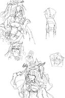 animal_ears artist:kanuluillust character:amiya_(arknights) character:doctor_(arknights) character:narantuya_(arknights) comic horse_ears horse_girl in-series_category:cautus in-series_category:kuranta in-series_category:rhodes_island in-series_category:rim_billiton in-series_category:sargon long_hair midriff monochrome over_shoulder_carry ponytail rabbit_ears rabbit_girl series:arknights // 1000x1500 // 203KB