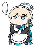 artist:nyaru blonde_hair blue_eyes character:toki_(blue_archive) chibi in-series_category:cleaning_&_clearing in-series_category:millenium_science_school in-series_category:super_phenomenon_task_force maid series:blue_archive // 195x240 // 12KB