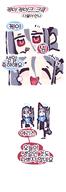 artist:ranaga210 blue_hair character:aris_(blue_archive) character:key_(blue_archive) comic hair_down_the_middle halo in-series_category:game_development_department in-series_category:millenium_science_school korean_text long_hair red_eyes series:blue_archive side_ponytail // 951x2774 // 245KB