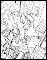 alternate_outfit artist:kenzen_ahemaru casual_clothes character:oozora_subaru in-series_category:generation_2 in-series_category:hololive_japan monochrome series:hololive short_hair short_shorts // 1409x1800 // 1.3MB