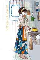 artist:yasu_urayaka brown_hair hair_bow japanese_text series:original short_hair // 1390x2048 // 310KB