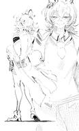 artist:niwa_rhythm character:agnes_tachyon hair_accessories monochrome series:uma_musume:_pretty_derby short_hair sweater // 2000x3300 // 1.4MB