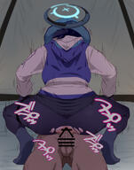 artist:houzuireno blue_hair character:chihiro_(blue_archive) character:chihiro_(camp)_(blue_archive) cowgirl_position female_on_top halo in-series_category:millenium_science_school in-series_category:veritas japanese_text mechanical_halo ponytail series:blue_archive short_hair torn_clothing torn_stockings vaginal_sex // 1075x1364 // 668KB