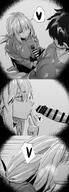 artist:hxd9585 character:florence_nightingale_(fate) comic fellatio monochrome nurse ponytail series:fate // 1000x2778 // 1.2MB