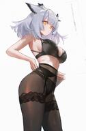 artist:uof bird_girl character:ptilopsis_(arknights) garter_belt head_wings in-series_category:columbia in-series_category:liberi in-series_category:rhine_lab japanese_text lingerie orange_eyes series:arknights white_hair // 1315x2000 // 3.9MB