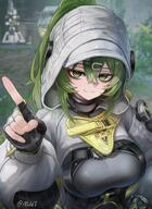 artist:mildt character:fluorite green_eyes green_hair in-series_category:savra ponytail series:arknights series:arknights:_endfield // 2182x2987 // 601KB