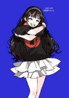 artist:yasu_urayaka black_hair casual_clothes english_text japanese_text lipstick long_hair series:original // 2480x3508 // 453KB
