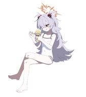 alternate_outfit artist:artpatient character:kanoe_(blue_archive) grey_hair hair_accessories hair_covering_eye halo in-series_category:occult_research_society in-series_category:wild_hunt_academy_of_arts long_hair messy_hair orange_eyes series:blue_archive swimsuit twin_tails // 1758x2000 // 124KB