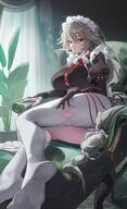 artist:ninebell character:alexandrina_sebastiane_(zenless_zone_zero) grey_hair in-series_category:victoria_housekeeping_company long_hair maid red_eyes series:zenless_zone_zero // 2495x4096 // 1.5MB