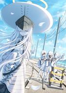 artist:simoumi blindfold character:ein_(blue_archive) character:malkuth_(blue_archive) character:ohr_(blue_archive) character:sof_(blue_archive) face_mask hair_covering_eye headphones in-series_category:decagrammaton long_hair series:blue_archive short_hair twin_tails white_hair white_skin // 2892x4096 // 1.1MB