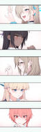 ahoge artist:junu beauty_mark blonde_hair blue_eyes brown_hair brown_skin character:akane_(blue_archive) character:akane_(uniform)_(blue_archive) character:asuna_(blue_archive) character:asuna_(uniform)_(blue_archive) character:karin_(blue_archive) character:karin_(uniform)_(blue_archive) character:neru_(blue_archive) character:neru_(uniform)_(blue_archive) character:toki_(blue_archive) character:toki_(uniform)_(blue_archive) comic flushed_face glasses hair_braid hair_covering_eye halo in-series_category:cleaning_&_clearing in-series_category:millenium_science_school in-series_category:super_phenomenon_task_force long_hair orange_hair red_eyes series:blue_archive short_hair sweater wedding_ring yellow_eyes // 2480x7951 // 9.7MB