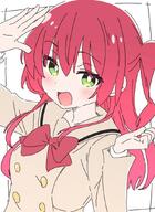 artist:ixy character:kita_ikuyo green_eyes long_hair red_hair series:bocchi_the_rock side_ponytail // 637x871 // 93KB