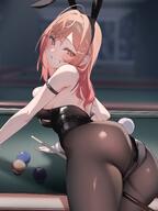 alternate_outfit artist:inuinuo_gataken bunny_suit character:ichijou_ririka hair_accessories in-series_category:dev_is in-series_category:hololive_japan in-series_category:regloss leotard orange_eyes orange_hair rabbit_ears series:hololive // 2587x3450 // 754KB