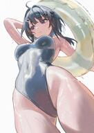 alternate_outfit artist:uof bird_girl black_hair character:la_pluma_(arknights) grey_eyes high-cut_leotard in-series_category:bolivar in-series_category:liberi leotard series:arknights short_hair swimsuit // 2828x4000 // 1.8MB