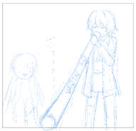 artist:namakurage character:subaru_(blue_archive) halo in-series_category:arius_satellite_school in-series_category:nicomedia_troop meta:work-in-progress monochrome series:blue_archive // 2894x2775 // 2.7MB