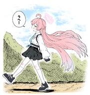 artist:wujurana character:hoshino_(blue_archive) halo heterochromia in-series_category:abydos_high_school in-series_category:foreclosure_task_force japanese_text long_hair pink_hair series:blue_archive // 2865x3035 // 1.4MB