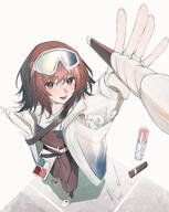 artist:r_oot brown_eyes brown_hair character:roberta_(arknights) in-series_category:anaty in-series_category:columbia pov series:arknights short_hair // 3467x4358 // 7.2MB