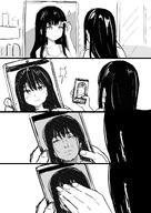 artist:tentenchan comic long_hair meme monochrome series:original // 1447x2039 // 872KB