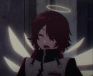 body_wings character:exusiai_(arknights) halo in-series_category:laterano in-series_category:sankta meta:anime_screenshot series:arknights // 888x728 // 651KB