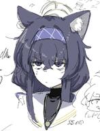 artist:kowa black_hair blue_eyes cat_ears character:ui_(blue_archive) halo in-series_category:library_committee in-series_category:trinity_general_school long_hair meta:cropped series:blue_archive // 1359x1780 // 201KB
