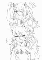 animal_ears character:shishiro_botan character:tokoyami_towa in-series_category:generation_4 in-series_category:generation_5 in-series_category:hololive_japan lion_ears lion_girl meta:artist_request meta:source_request meta:tagme series:hololive // 1080x1527 // 133KB
