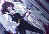 artist:its2h35 character:haruka_(blue_archive) character:haruka_(dress)_(blue_archive) dress halo in-series_category:gehenna_academy in-series_category:problem_solver_68 pants ponytail purple_eyes purple_hair series:blue_archive // 6138x4340 // 11MB