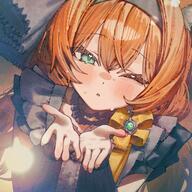 animal_ears artist:betanon blue_eyes cat_ears cat_girl character:mari_(blue_archive) character:mari_(idol)_(blue_archive) flushed_face halo idol_outfit in-series_category:antique_seraphim in-series_category:sisterhood in-series_category:trinity_general_school orange_hair series:blue_archive // 2000x2000 // 854KB