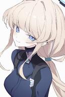 artist:8quuu blonde_hair blue_eyes bodysuit character:toki_(battle)_(blue_archive) character:toki_(blue_archive) in-series_category:cleaning_&_clearing in-series_category:millenium_science_school in-series_category:super_phenomenon_task_force long_hair series:blue_archive // 1190x1774 // 201KB