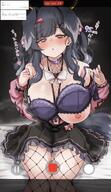 alternate_outfit animal_ears artist:machismo black_hair blue_eyes camera_pov character:hibiki_(blue_archive) dog_ears dog_girl dog_tail fishnet_leggings flushed_face hair_accessories halo in-series_category:engineering_club in-series_category:millenium_science_school japanese_text landmine_girl large_areolae lingerie long_hair series:blue_archive steaming_body sweaty tail twin_tails // 1300x2250 // 3.5MB