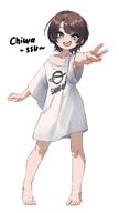 age_regression artist:hakimen black_hair character:oozora_subaru english_text green_eyes in-series_category:generation_2 in-series_category:hololive_japan meta:source_request series:hololive shirt_only short_hair v // 1784x3165 // 232KB