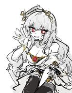 alternate_outfit artist:grape character:skadi_(arknights) dress hair_accessories in-series_category:abyssal_hunters in-series_category:&aelig;gir_(nation-state) in-series_category:&aelig;gir_(race) long_hair red_eyes series:arknights white_hair // 482x627 // 70KB